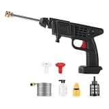 SWLBNQOUJ 60BAR Cordless High Pressure Car Washer Spray Water Gun Wireless High Pressure Car Wash Water Gun Washer Self Priming Sustain(TypeB No Battery)