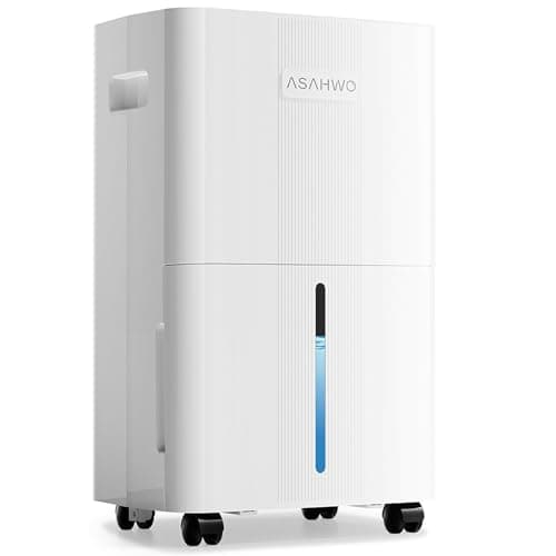 5000 Sq.ft Dehumidifier for Basement,50 Pints Dehumidifiers for Home with Drain Hose,Compressor Dehumidifier with Drain Hose,Intelligent Humidity Control, Dry Clothes, 24HR Timer