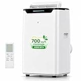 Portable Air Conditioner, 14000 BTU Fast Cooling for Large Rooms up to 700 Sq.Ft, 3-in-1 Energy Efficient Portable AC Unit with Upward Airflow, Sleep Mode, for Bedroom/Apartment/Living Room