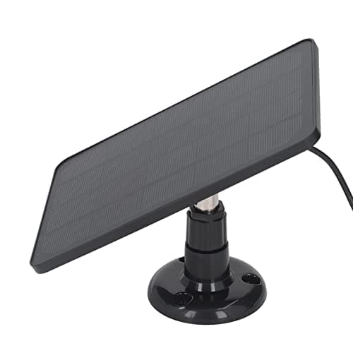 Kikumi Solar Panel DC Port Output 5V 10W Solar Panel Charger 360° Rotatable Bracket for Surveillance System
