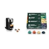 Nespresso Vertuo Next Deluxe Coffee and Espresso Maker by Breville, Dark Chrome + Starbucks Capsules