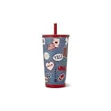 HydroJug Everyday Tumbler 20 oz – Ceramic-Lined Insulated Tumbler with Straw and Soft-Touch Lid, Cup Holder Friendly, Double-Wall Vacuum Insulation, Reusable Travel Cup – American Honey