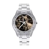 NTVOWPZO Three-Hand Analog Stainless Steel Watches for Men Easy Reader