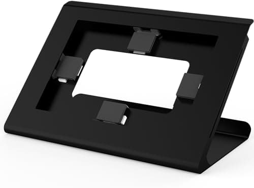 Mount-It! Universal Tablet Countertop Stand, Wall Mountable Secure Tablet Mount, Black