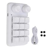 Aurikall for Industrial Control and Office Use - Programmable Macro Mechanical Keyboard with 12 Keys and Dual Knobs - Blue Switch, RGB Light, Type C Wired, 5V 1A Power Input