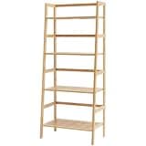RDYYKUKHG 4-Tier Bamboo Ladder Shelf, Freestanding Trapezoid Bookshelf, Open Display Plant Stand for Bathroom, Bedroom, Office