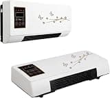 2 in 1 Wall Mounted AC Heater, 1800W Portable Cooling Fan with Remote, Quiet Smart Climate Control for Bedroom Home Office, White