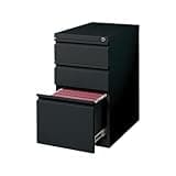 STAPLES 3-Drawer Vertical File Cabinet, Letter Size Documents, Lockable, 19.88" D x 15" W x 27.75" H, Black