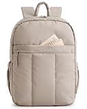 BAGSMART Backpack for Women, Travel Backpack with Large Side Pocket, 15.6 Inch Work College Backpack Purse, Waterproof Business Teacher Laptop Bag, Camel