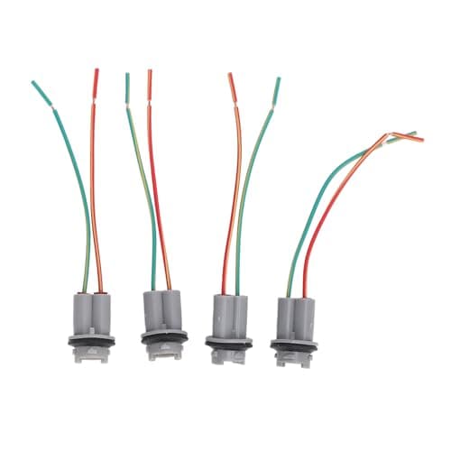 Naroote 4PCS Light Bulb Socket, Wedge Base Adapter with Pigtail Wiring Harness, Ideal for Cars, Trucks, Bikes, Trailers & Boats, for 901 902 904 906 908 909 912