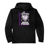 Purple Squad Alzheimer Awareness Ribbon Support Team Performance Hoodie