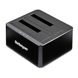 StarTech.com Dual-Bay USB 3.0 to SATA Hard Drive Docking Station, USB Hard Drive Dock, External 2.5/3.5" SATA I/II/III, SSD/HDD Docking Station, Hot-Swap Hard Drive Bays, Top-Loading (SDOCK2U33V)