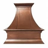 SINDA Copper Range Hood with Stainless Steel Range Hood Insert 4-Speed Dishwasher-Safe Baffle Filter and LED Light 42"W x24"D x33"H Wall Mount