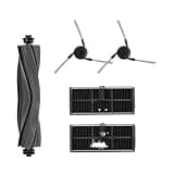 Compatible with Dreame L40Ultra X40Ultra L30s Pro Ultra Heat L10s Ultra Gen3 MOVA P50 Pro Ultra P10 Pro Ultra Filter Mop Bag Main Side Brush(5pcs Set)
