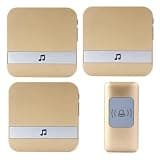 ONMYJFD Doorbell Waterproof 300m Remote LED Light Battery Button Receiver Home Cordless Bell 52 Chimes 4 Volume
