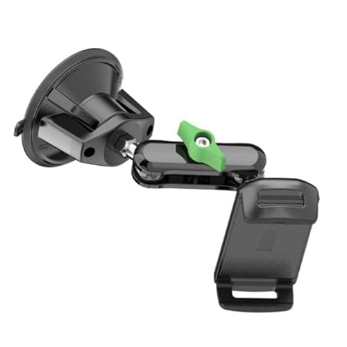 JINPIAOPIAO Aluminum Car Tablet Holder 360 Degree Rotatable Adjustable Stand with Strong Suction Cup Mount for 4.7-7.2inch Phone