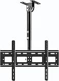 Ceiling TV Mount, Hanging Tilt Swivel 360 Rotation Full Motion TV Bracket, Hidden Cable Management