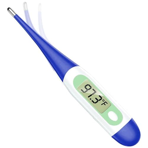 Basal Thermometer for Adults with 10 Seconds Fast Reading, Digital Thermometer (Dark Blue+Light Green)