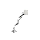 ALOGIC Flux Single Monitor Arm for 17" to 49" Monitors, Supports 2-20kg, VESA 75x75 & 100x100, Clamp & Grommet Mount, Height Adjustable Monitor Mount, White