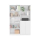 agnixnaf 2 Pcs Bookcases, 8 Tier Bookshelves White Storage Organizer, Modern Corner Display Rack for Bedroom, Living Room, Study Room, Home Office, 11.7 * 24.7 * 71.1
