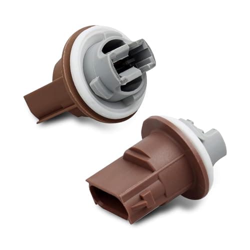Cuymoap 2 PCS Car Front Turn Signal Light Sockets, Anti-vibration Parking Light Bulb Holder Connector, Plug and Play Replacement, Compatible with Ford Focus F150 F250 F350 Lincoln (Brown)