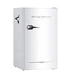 Frigidaire Retro Compact Fridge with Chiller, 3.2 cu ft Countertop Fridge with Built-In Bottle Opener, Compact Refrigerator for Office, Bedroom, Dorm Room or Cabin - 18.7"D x 19.01"W x 33.27"H (White)