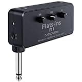 Flatsons F1R Mini Guitar Headphone Amp, Distortion Timbre Electric Guitar Headphone Amplifier with 3.5mm Earbud/AUX Jack, Classic Rock Tone Portable Amp for Silent Practice Indoor Travel Night