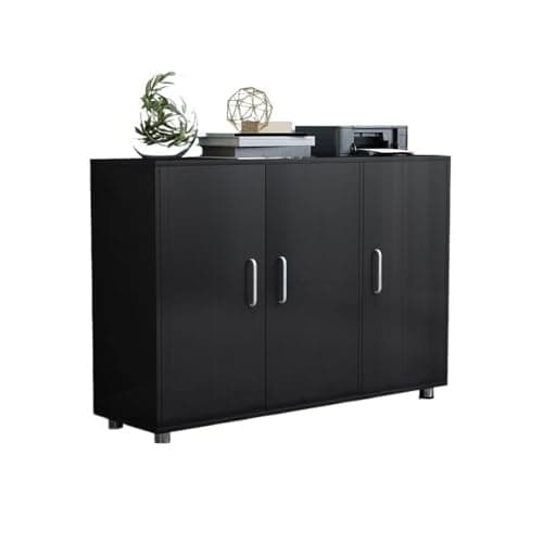 XJOYSL7921 File Cabinets 1.2m File Cabinet Information Storage Short Office Printer Small Bookcase Vertical File Cabinets(Black)