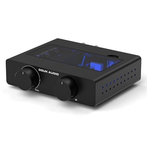 Douk Audio A5 Stereo Amplifier TPA3255, 600 W Mini HiFi Audio Power Amplifier Class D for Home Cinema System, Passive Regal Tower Speaker with High Pass Filter + 48 V Power Supply