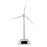 HUAWELL Desktop Wind Turbine Model Solar Powered Windmills ABS Plastics White for Education or Fun