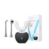V-WHITE Adults Auto Brush Ultrasonic U-Shaped Toothbrush – 360° Teeth Cleaning, Hands-Free Electric Autobrush – Gum Protection, Waterproof IPX7, Wireless Charging
