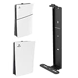 Monzlteck Wall Mount for PS5 Slim/PS5 Pro -Steel Mount Wall Holder Bracket for PS5 Original and PS5 Slim/Pro(Digital and Disc),Sturdy and Not Fall Off,+1Controller Holder