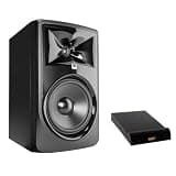 JBL 308P MkII Powered 8" Two-Way Studio Monitor with Isolation Pad for Studio Monitor (Medium, Single) Bundle