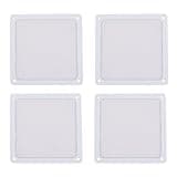 PC Fan Dust Filter with Magnetic Frame, Computer Fan Filter Grills, Fine Mesh PVC Cooler Dust Mesh for PC Case Fan and Chicken Coop Vent, 5.51x5.51in 4pcs (White)