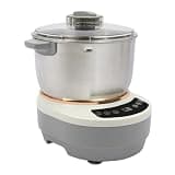 169oz Electric Dough Maker with Fermentation, 200W Dough Mixer Machine with 140-170 RPM,Built-in Microcomputer Timer,Digital Screeny, Automatic Kneading Machine for Bakery (Silver + Grey)