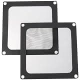 SECFOU 4pcs Black Pvc Computer Dust Mesh Filters for Chassis Fans, Ultra-thin Fan Covers to Reduce Noise, Protective Air Filter Screens for Home Computer Cases