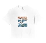 Milwaukee Wisconsin Vintage Sailboat Comfort Colors Crop Top