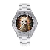 NTVOWPZO Three-Hand Analog Stainless Steel Watches for Men Easy Reader