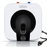 Fisoceny 2.5 Gallon Water Heater Under Sink Instant Hot Mini Tank Water Heaters 110V 120V Small Hot Water Heater,1500W Rv Compact Mini Water Heater Kitchen Mini Water Heater 1/2" NPT Black
