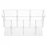 CervidomePro 3-Tier Acrylic Bookshelf 11.8''D X 47.2''W X 24.6''H Clear Long Bookcase with Large Storage Horizontal Bookshelf Easy Assembly for Home Office Living Room Bedroom
