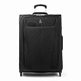 Travelpro Maxlite 5 Softside Expandable Upright 2 Wheel Checked Medium Luggage, Lightweight, 26-Inch — Black