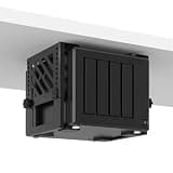 Under Desk Mount Holder for NAS, Mini PC, CPU, UPS, DVD, Label Printer, SFF Desktop Tower, Xbox Series S, Xbox One S/X, Xbox 360, PS4 Slim/Pro, Adjustable Height Under Desk PC Mount with Cable Straps