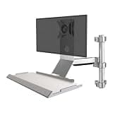 XDTKJDZ Computer Monitor Stand Holder, Single Monitor Desk Mount, W/Keyboard Tray, for 17-27 Inch Screen,Load-Bearing 0-8kg, Full-Motion Articulating Arm