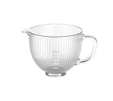 Glass Bowl for Mixer, 4.5-5 Quart Tilt Head Bowl,Compatible for Stand with Spout