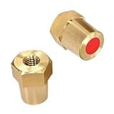 Pniwuno 2 PCS M8 Thread Female Brass Battery Terminal Post Adapter, Battery Terminal Charging Posts for M8 Stud Extension, Universal for Most Cars