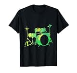 Cool Drum Kit Percussion Vintage Retro Drummer T-shirt T-Shirt