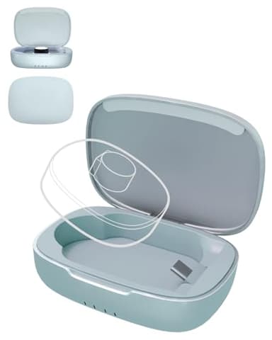 Doohoeek Updated Charging Case Compatible with Oura Ring 4 & 3 Charger, Wireless Power Station Fits Official Chargers & Fit All-Sized Rings Gen 4 & 3 1000mAh (Blue, Ring4/3)