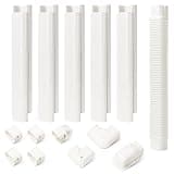 HOXHA 3" W 10Ft L Mini Split Line Set Cover Kit Air Conditioners Decorative PVC Slim Line Cover for Central AC & Heat Pumps Systems Tubing Cover