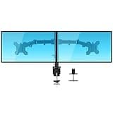 Listed TV Mount Dual LCD Monitor Arm Mount Fully Adjustable Desk Mount Stand for 13"-27" Monitor, Fits Up to 22lbs per Arm with VESA 75x75mm