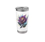 Lightning Crystal Purple Rose Gothic Fantasy Flower Stainless Steel Insulated Tumbler